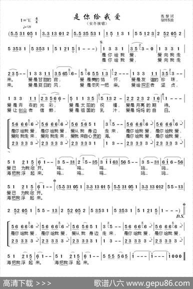 是你给我爱 - 张黎|徐沛东