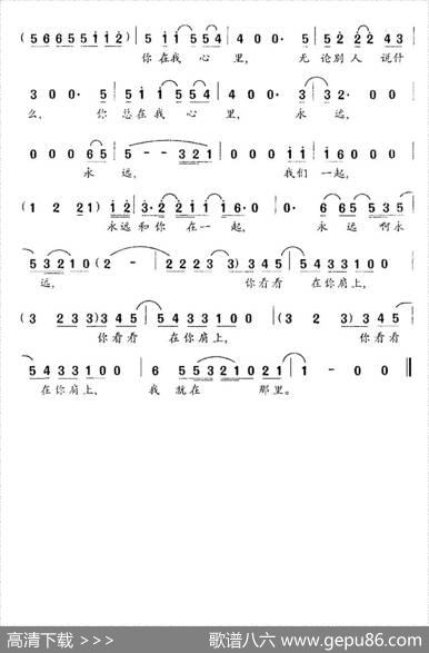 [英]你就在我心里（美国动画片《人猿泰山》插曲）|菲尔·柯林斯词曲、薛范译配