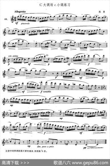 萨克斯练习曲合集（3—44）C大调转c小调练习|凯恩