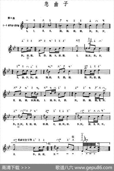 急曲子（敦煌琵琶曲谱第6曲）