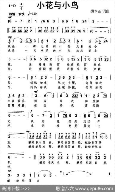 小花与小鸟 - 胡本正|胡本正