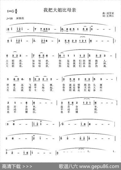我把大姐比母亲 - 王国江|刘学梁
