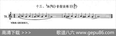 萨克斯练习曲合集（1—13）降A（升G）音指法练习