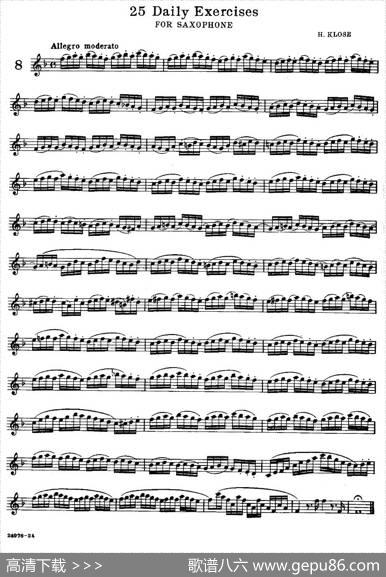 klose-25首萨克斯练习曲（8）