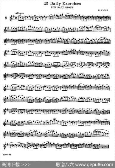 klose-25首萨克斯练习曲（9）