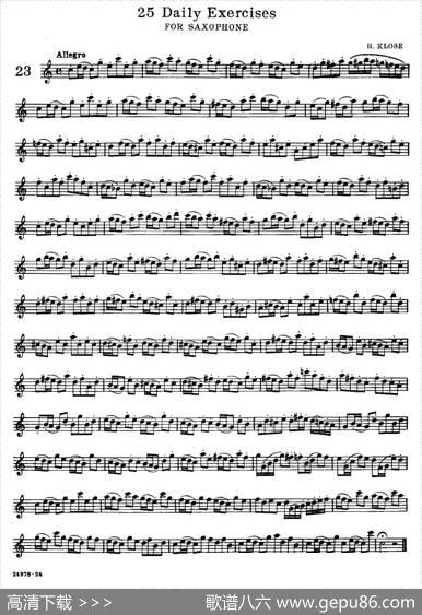 klose-25首萨克斯练习曲（23）
