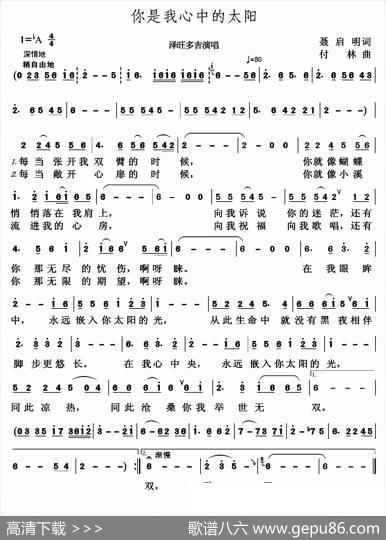 你是我心中的太阳（聂启明词付林曲） - 聂启明|付林