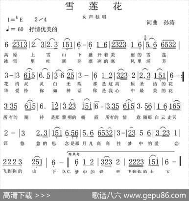 雪莲花（孙涛词孙涛曲） - 孙涛|孙涛