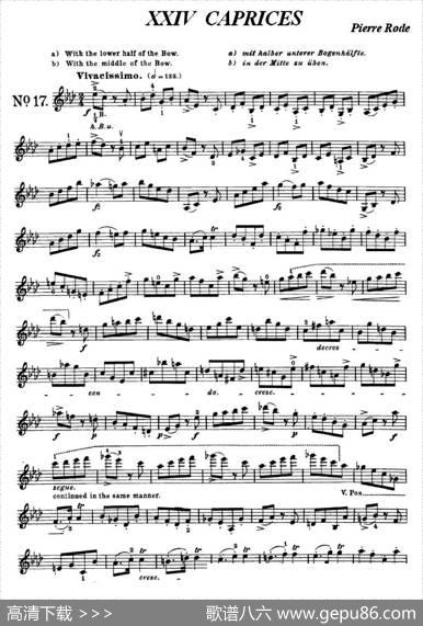 24首小提琴练习曲之17|罗德