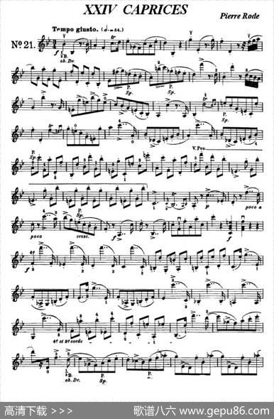 24首小提琴练习曲之21|罗德