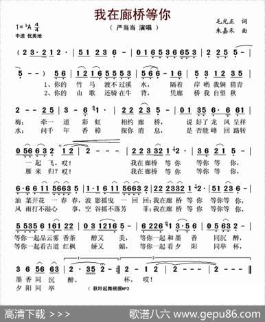 我在廊桥等你 - 毛光正|朱嘉禾