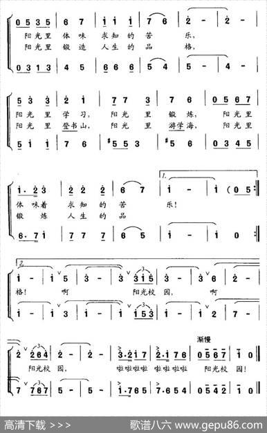 阳光校园（张国良词舒京曲、合唱） - 张国良|舒京