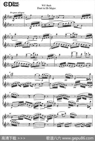 Eb大调二重奏|W.F.Bach（W.F.巴赫）