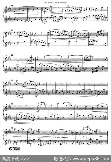 Eb大调二重奏|W.F.Bach（W.F.巴赫）