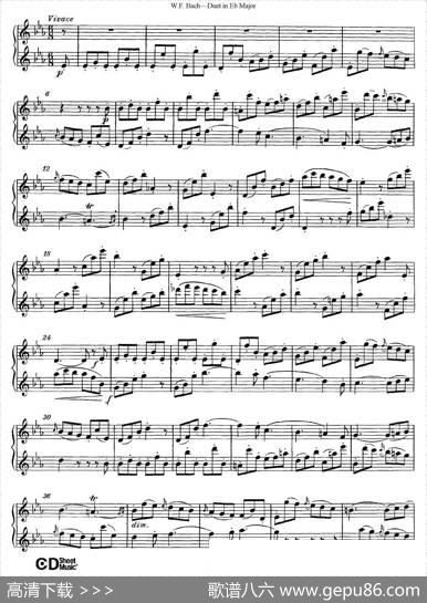 Eb大调二重奏|W.F.Bach（W.F.巴赫）