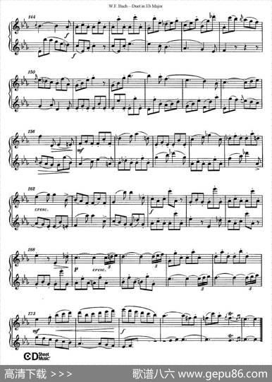 Eb大调二重奏|W.F.Bach（W.F.巴赫）