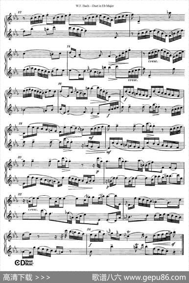 Eb大调二重奏|W.F.Bach（W.F.巴赫）