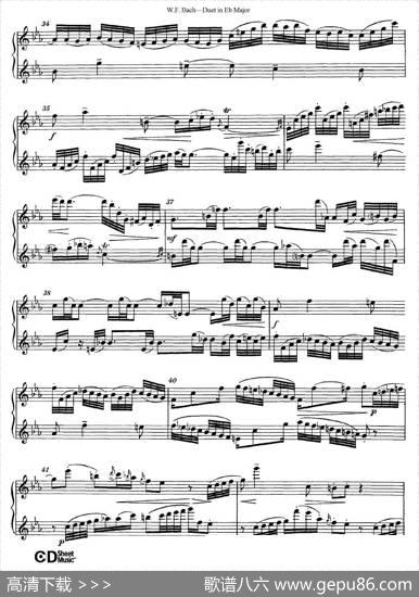 Eb大调二重奏|W.F.Bach（W.F.巴赫）