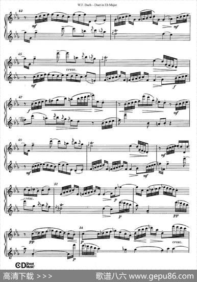Eb大调二重奏|W.F.Bach（W.F.巴赫）