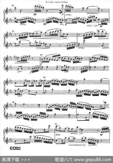 Eb大调二重奏|W.F.Bach（W.F.巴赫）