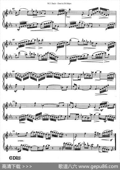 Eb大调二重奏|W.F.Bach（W.F.巴赫）