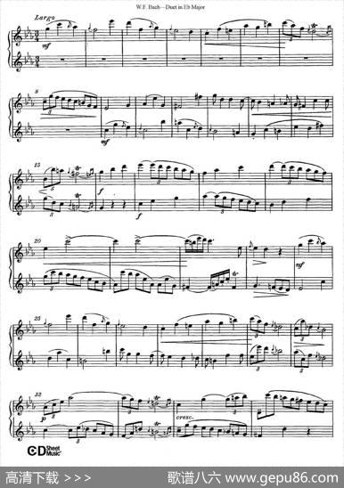 Eb大调二重奏|W.F.Bach（W.F.巴赫）