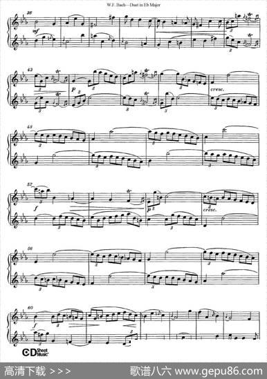 Eb大调二重奏|W.F.Bach（W.F.巴赫）