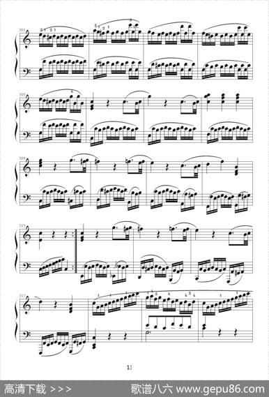 小星星变奏曲K.265带指法（Mozart.莫扎特）|莫扎特