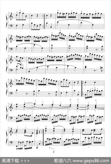 小星星变奏曲K.265带指法（Mozart.莫扎特）|莫扎特