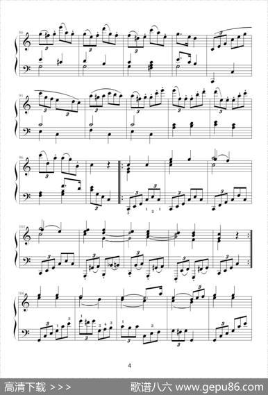 小星星变奏曲K.265带指法（Mozart.莫扎特）|莫扎特