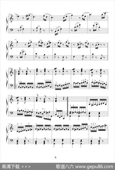 小星星变奏曲K.265带指法（Mozart.莫扎特）|莫扎特