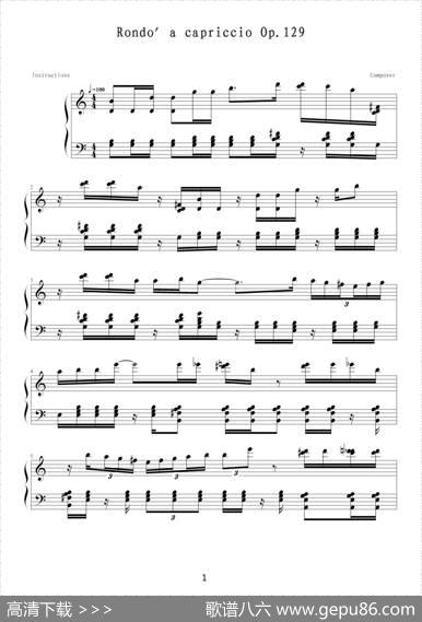 Rondo'acapriccioOP.129（绮想旋曲）|beethoven（贝多芬）