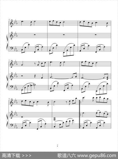 SongFromASecretGarden（钢琴伴奏谱）