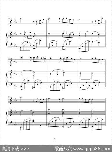 SongFromASecretGarden（钢琴伴奏谱）