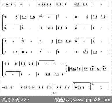 金孔雀与凤尾竹（改良双管葫芦丝演奏谱）|赵家寅