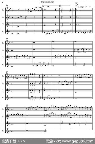 TheEntertainer（四重奏）|ScottJoplin(1868-1917)
