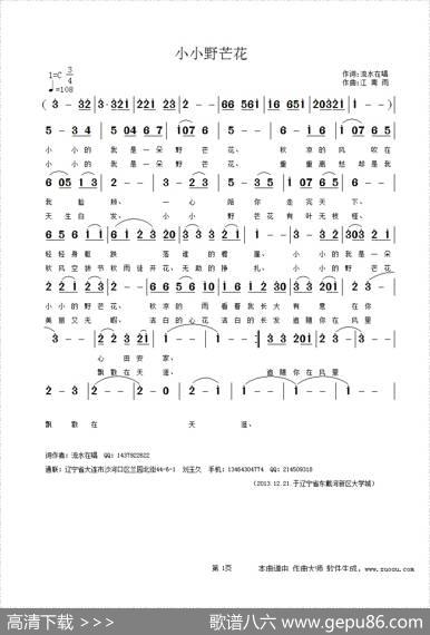小小野芒花 - 流水在唱|江南雨