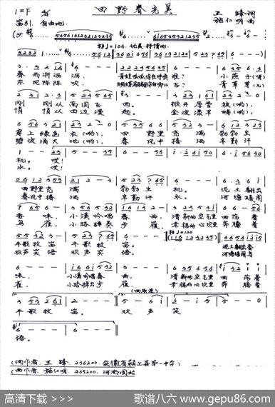 田野春光美 - 王锋|施仁明