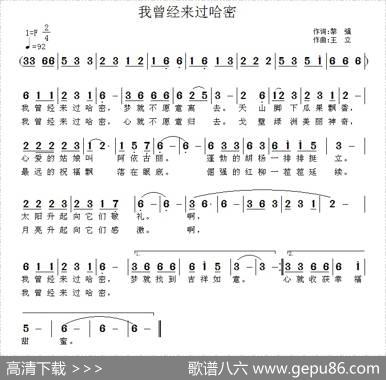 我曾经来过哈密（黎强词王立曲） - 黎强|王立