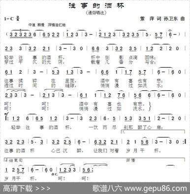 往事的酒杯（紫萍词孙卫东曲） - 紫萍|孙卫东