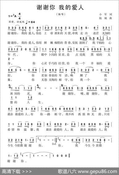 谢谢你我的爱人 - 小军|陆城