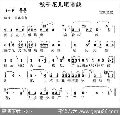 栀子花儿顺墙载