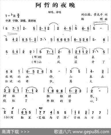 阿哲的夜晚（领唱+伴唱） - 刘位循、黄光平|杨明