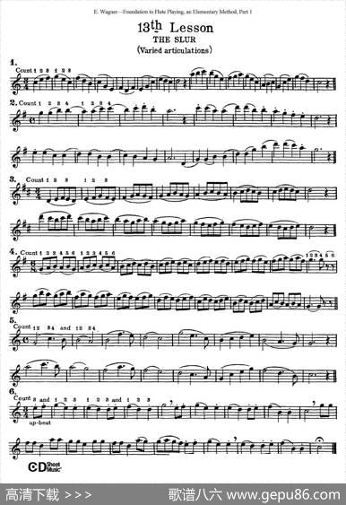 长笛演奏基础教程练习（11—20）|E·Wagner（E·韦格）