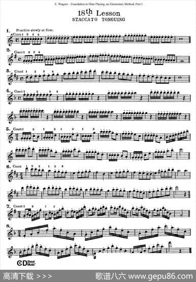 长笛演奏基础教程练习（11—20）|E·Wagner（E·韦格）
