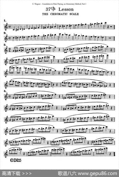长笛演奏基础教程练习（31—40）|E·Wagner（E·韦格）