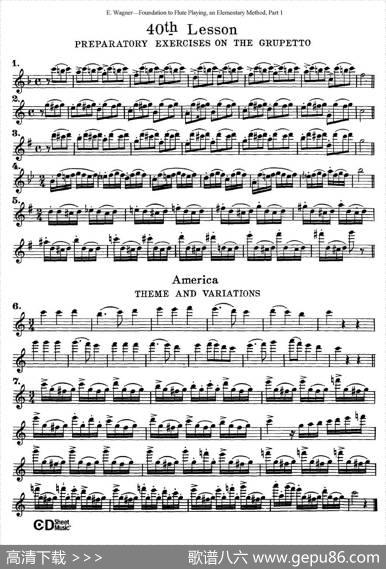 长笛演奏基础教程练习（31—40）|E·Wagner（E·韦格）