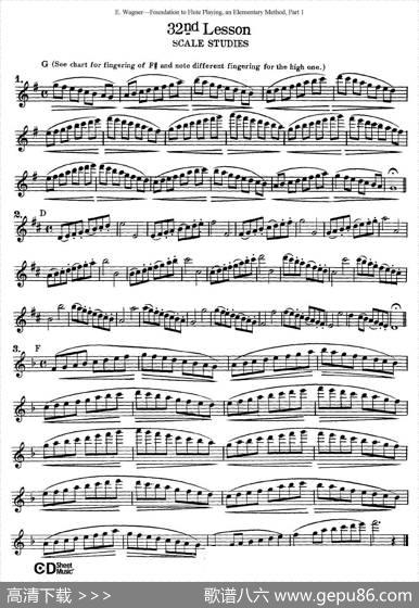 长笛演奏基础教程练习（31—40）|E·Wagner（E·韦格）