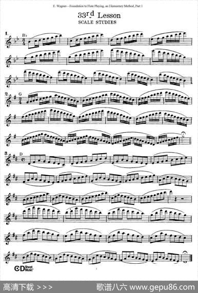 长笛演奏基础教程练习（31—40）|E·Wagner（E·韦格）