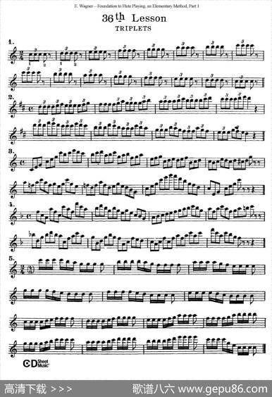 长笛演奏基础教程练习（31—40）|E·Wagner（E·韦格）